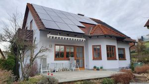 Unsere PV-Anlage am 9. Februar 2024