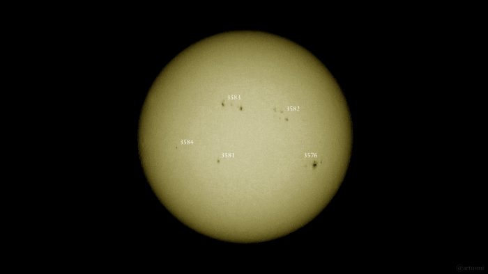 Sonnenfleckenaktivität am 13. Februar 2024