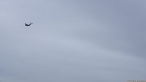 Bundeswehr-Airbus vom Typ A400M am 20. Februar 2024 über der B19