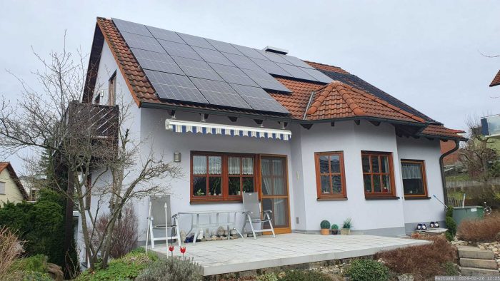 Unsere PV-Anlage am 26. Februar 2024