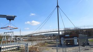 Baustelle Höchheimer Steg in Margetshöchheim am 28. Februar 2024