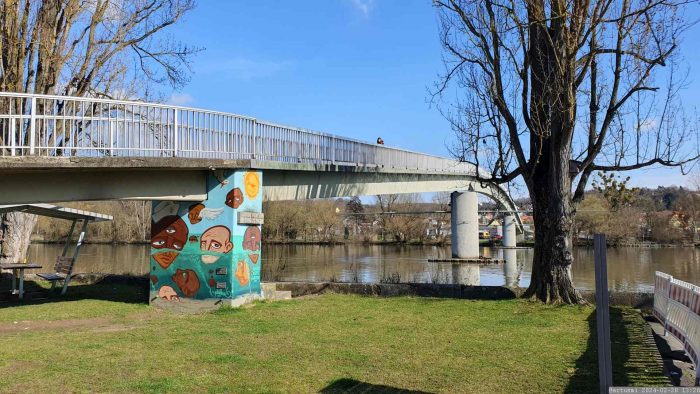 Ludwig-Volk-Steg in Margetshöchheim am 28. Februar 2024