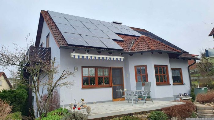 Unsere PV-Anlage am 6. März 2024
