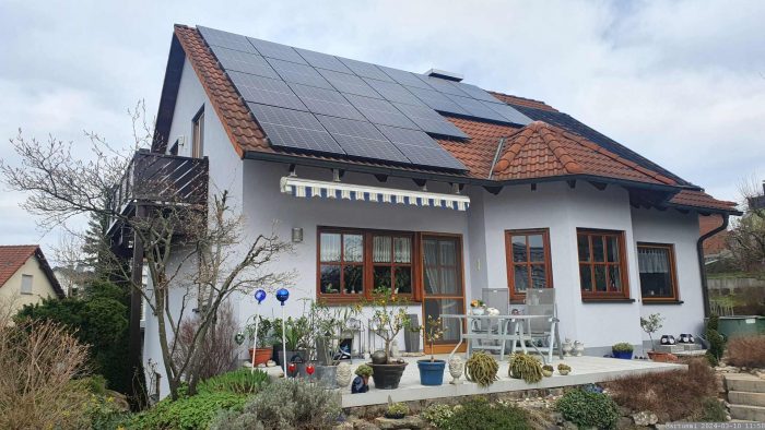 Unsere PV-Anlage am 10. März 2024