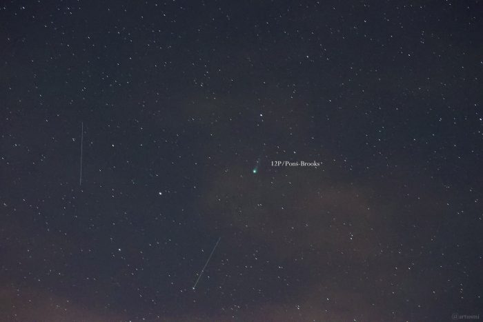 Komet 12P/Pons-Brooks am 11. März 2024 am Nordwesthimmel von Eisingen
