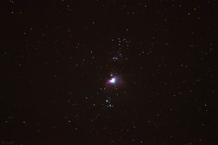 Orionnebel (M 42) am 11. März 2024 am Südwesthimmel von Eisingen.