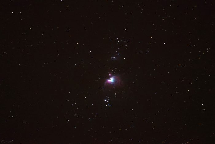 Orionnebel (M 42) am 11. März 2024 am Südwesthimmel von Eisingen.