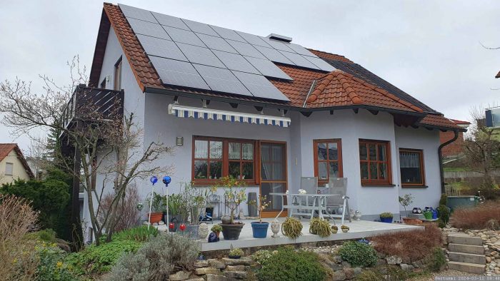 Unsere PV-Anlage am 12. März 2024