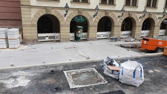 Baustelle am Grafeneckart in Würzburg am 13. März 2024