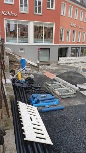 Baustelle am Grafeneckart in Würzburg am 13. März 2024