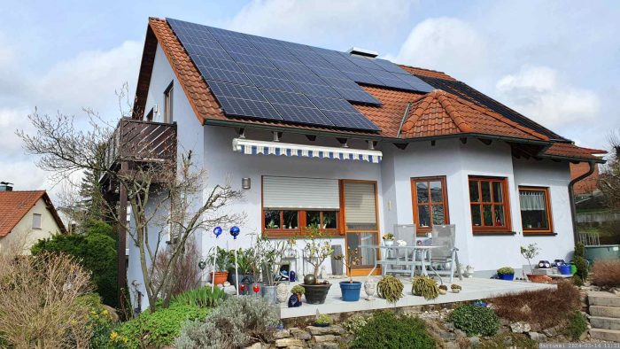Unsere PV-Anlage am 14. März 2024