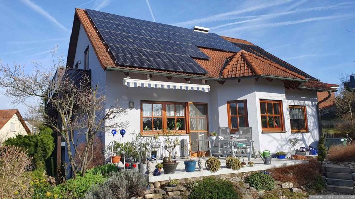 Unsere PV-Anlage am 15. März 2024