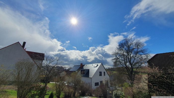 Wetterbild aus Eisingen vom 16. März 2024 - Sonnenhöhe: 38,73°, Temperatur: 12 °C