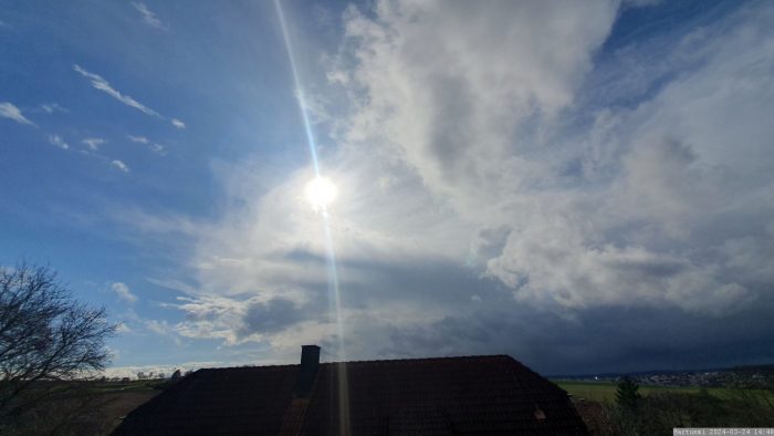 Wetterbild aus Eisingen vom 24. März 2024 (Palmsonntag)