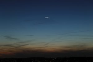 Merkur am 25. März 2024 am Westhimmel von Eisingen