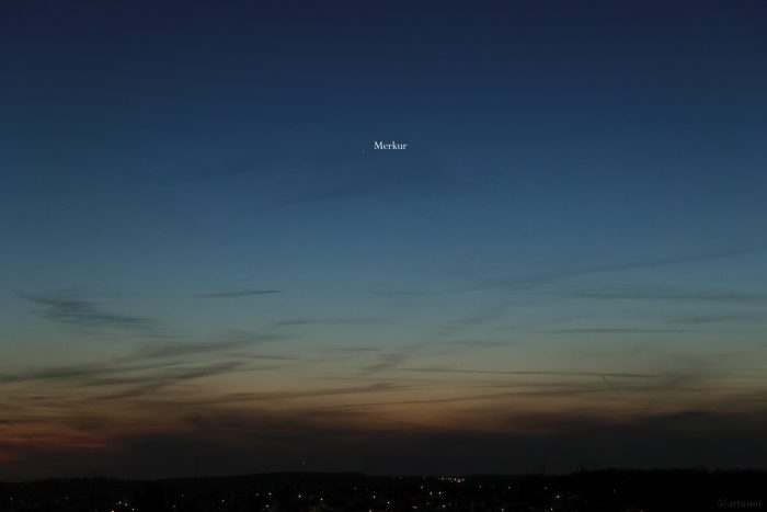 Merkur am 25. März 2024 am Westhimmel von Eisingen