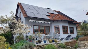 Unsere PV-Anlage am 3. April 2024