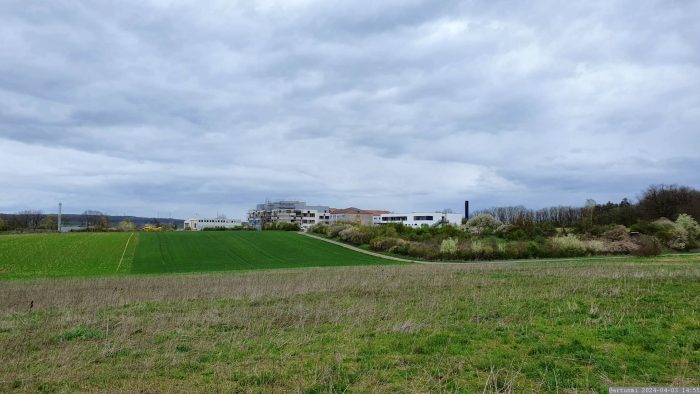 ADAC-Luftrettungsstation mit Christoph 18, Main-Klinik Ochsenfurt und KfH-Nierenzentrum.
