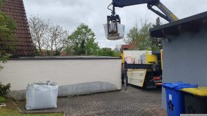 Anlieferung von gewaschenem Mainsand im Big Bag