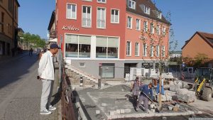 Baustelle am Grafeneckart in Würzburg am 30. April 2024