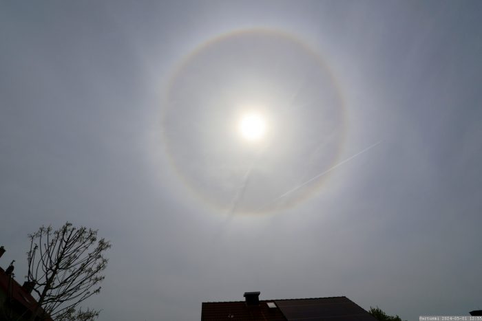 Sonnenhalo am 1. Mai 2024 - 22°-Ring