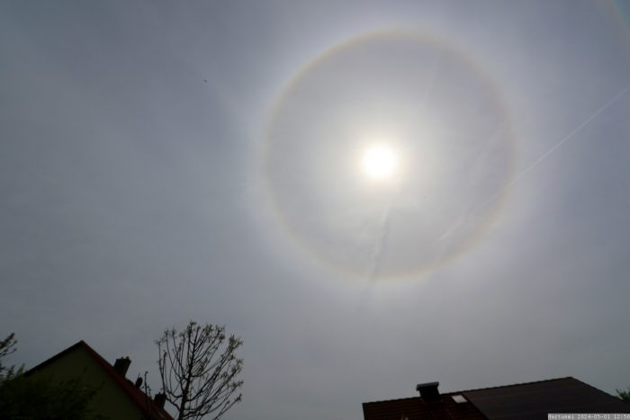 Sonnenhalo am 1. Mai 2024 - 22°-Ring