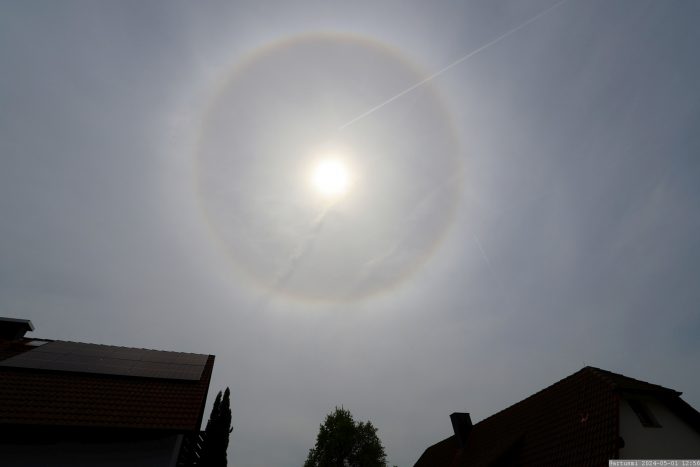 Sonnenhalo am 1. Mai 2024 - 22°-Ring