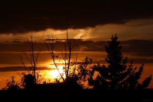 Sonnenuntergang in Eisingen am 3. Mai 2024