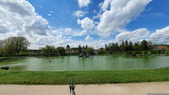 Wasserspiele im Großen See im Hofgarten in Veitshöchheim