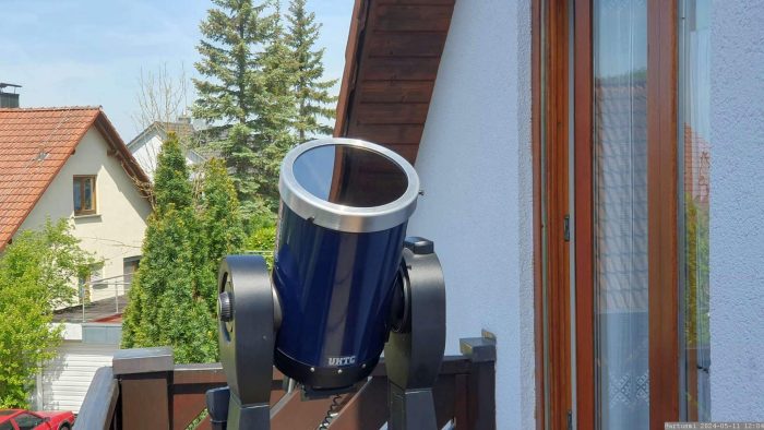 Sonnenbeobachtung mit Teleskop am 11. Mai 2024 in Eisingen