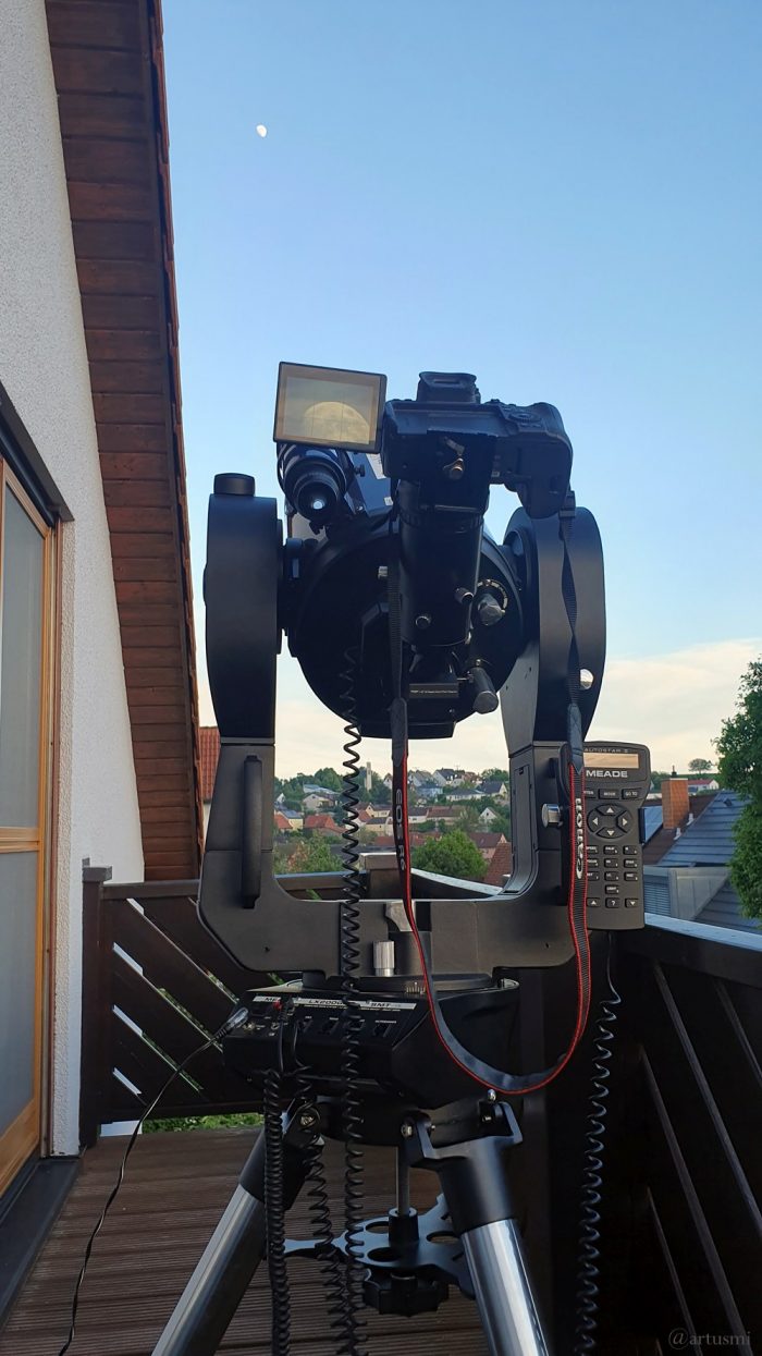 Beobachtung des Goldenen Henkels mit Teleskop am 18. Mai 2024