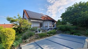 Unser Garten und unsere PV-Anlage am 26. Juni 2024