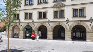 Platz am Grafeneckart in Würzburg am 11. Juli 2024