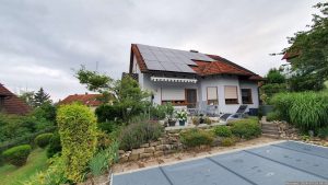 Unser Garten und unsere PV-Anlage am 24. Juli 2024