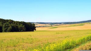 Blick auf das ALDI-Lager bei Helmstadt