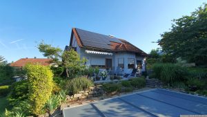 Unser Garten und unsere PV-Anlage am 30. Juli 2024