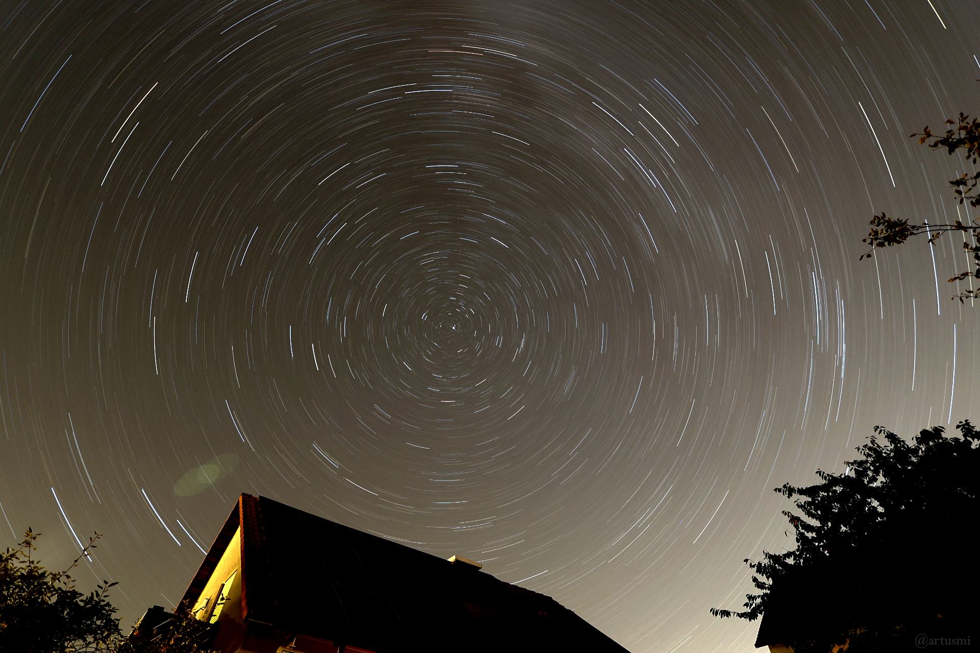 Strichspuraufnahme - Star Trails am 11. August 2024