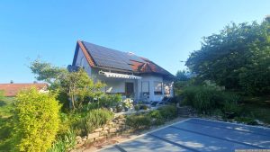 Unser Garten und unsere PV-Anlage am 13. August 2024