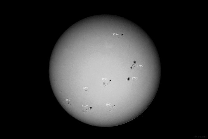 Sonnenfleckenaktivität am 23. August 2024