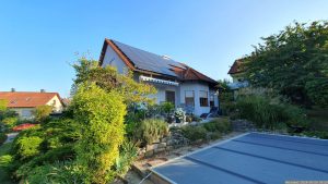 Unser Garten und unsere PV-Anlage am 28. August 2024