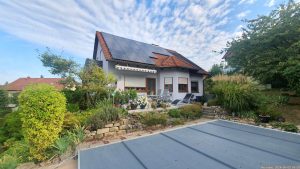 Unser Garten und unsere PV-Anlage am 3. September 2024