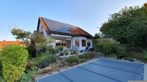 Unser Garten und unsere PV-Anlage am 19. September 2024