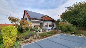 Unser Garten und unsere PV-Anlage am 23. September 2024