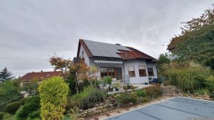 Unser Garten und unsere PV-Anlage am 3. Oktober 2024