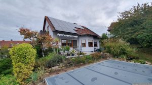 Unser Garten und unsere PV-Anlage am 4. Oktober 2024