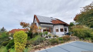 Unser Garten und unsere PV-Anlage am 5. Oktober 2024