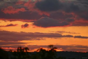 Westhimmel von Eisingen am 11. Oktober 2024 um 18:41 Uhr, vier Minuten nach dem Sonnenuntergang
