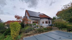 Unser Garten und unsere PV-Anlage am 13. Oktober 2024