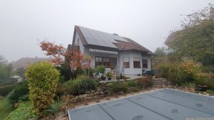 Unser Garten und unsere PV-Anlage am 15. Oktober 2024