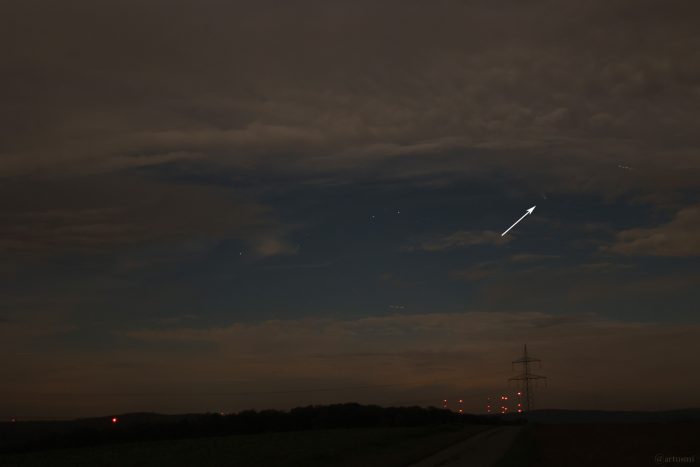 Erste Sichtung des Kometen C/2023 A3 (Tsuchinshan-ATLAS) am 17. Oktober 2024 um 20:21 Uhr